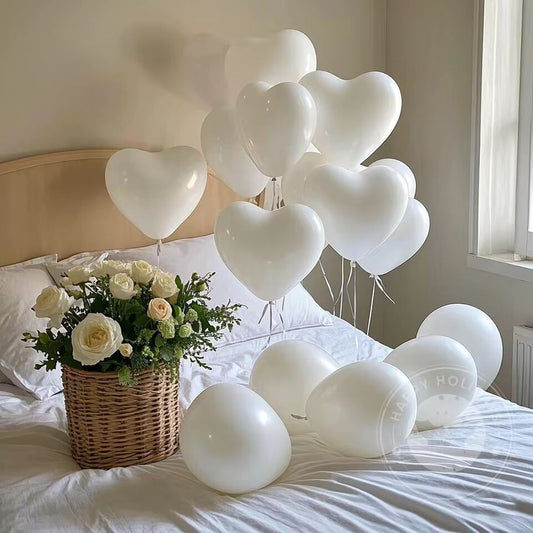 20/50/100pcs 10inch Heart Balloons for Wedding Decoration Girls Birthday Party Latex Balloons 2.2g White Pink Red Love Balloon